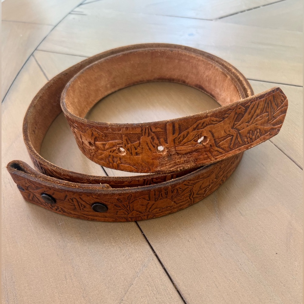 Leather cowboy belt Size 44 inches
